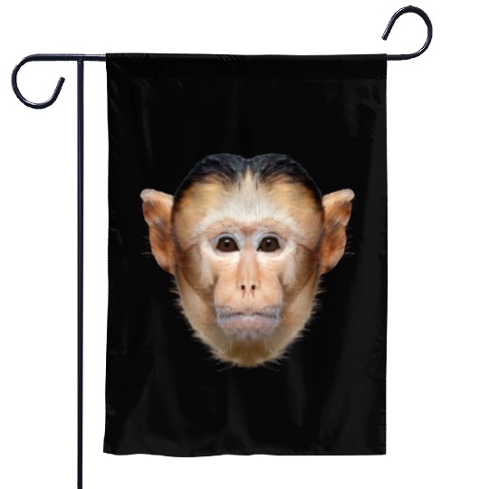 Capuchin Monkey Face Garden Flags