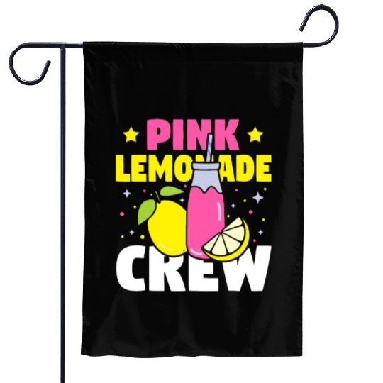 Funny Pink Lemonade Crew Lemon Juice Bossfruit lov Garden Flags