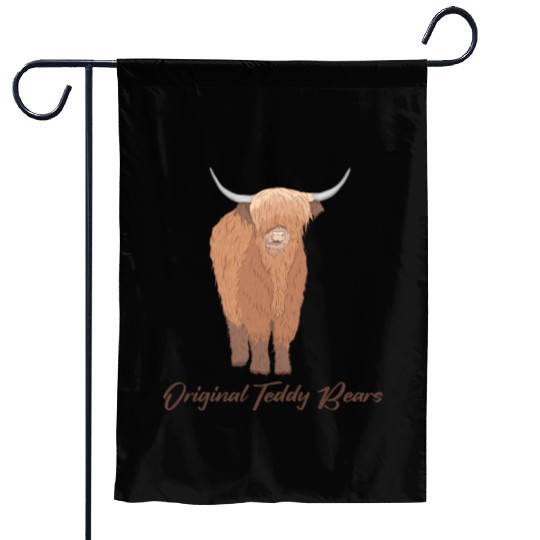 Original Teddy Bears Highland Cow Scottish Cattle Garden Flags