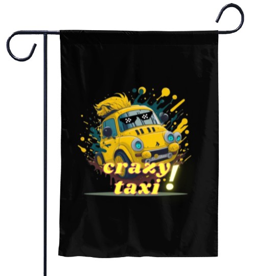 crazy taxi Garden Flags