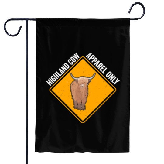 Highland Cow Apparel Only Garden Flags