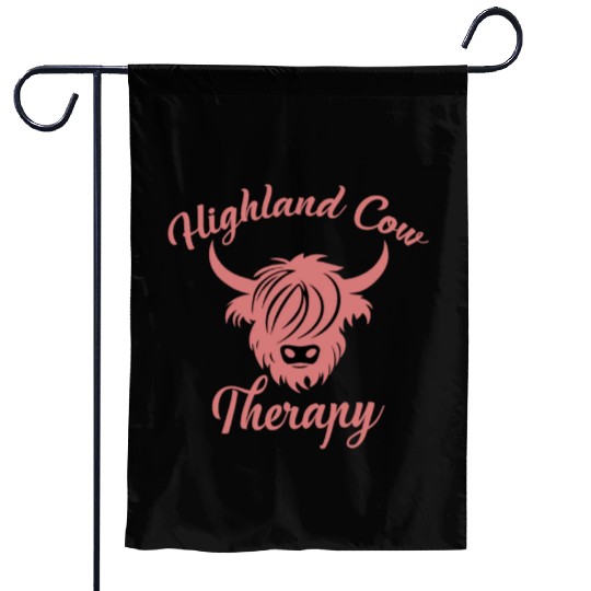 Highland Cow Therapy Garden Flags