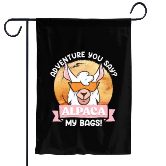 Alpaca my Bags funny Mountaineer Mountain fan Garden Flags
