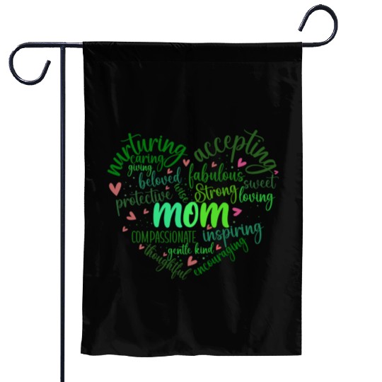 Mother's Day Heart SVG Bundle. Garden Flags
