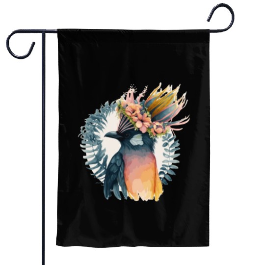 Cute Bird Of Paradise Bird Flower Crown Pet Birds Garden Flags