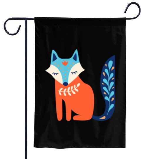 Fox cartoon Garden Flags