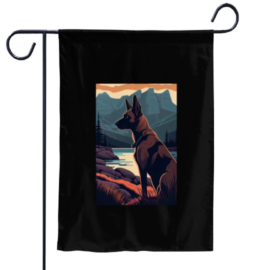 Belgian Malinois Nature Garden Flags