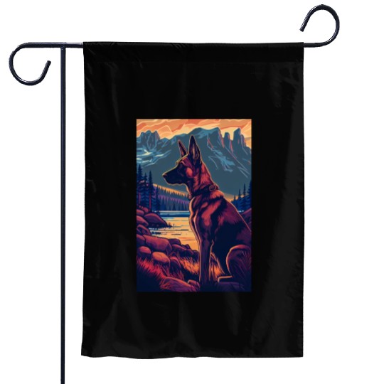 Belgian Malinois Nature Garden Flags