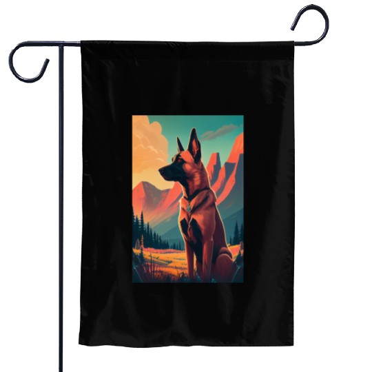 Belgian Malinois Nature Garden Flags
