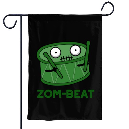 Zom Beat Cute Halloween Zombie Drum Garden Flags
