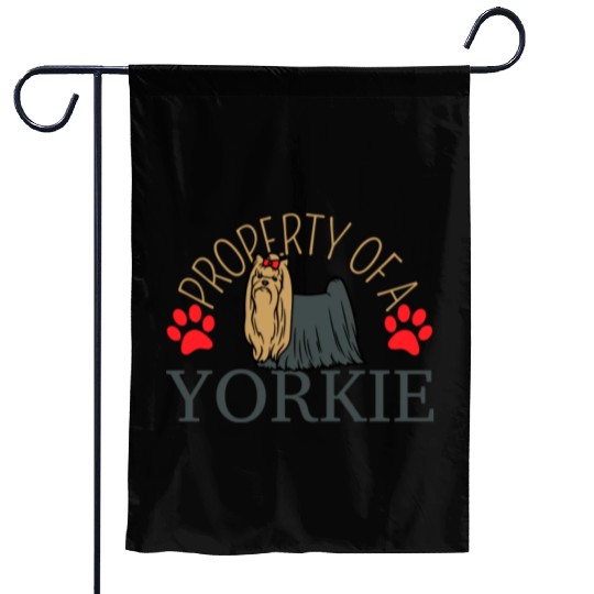 Property Of A Yorkie Yorkshire Lover Garden Flags