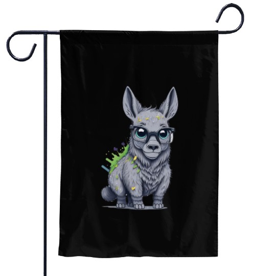 Donkey with Eyeglasses Garden Flags