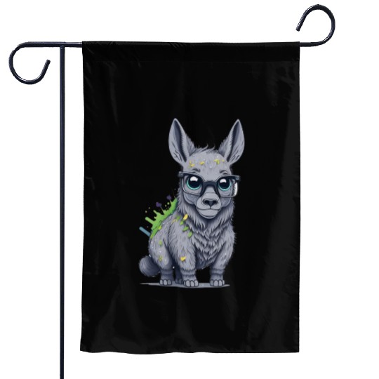 Donkey with Eyeglasses Garden Flags