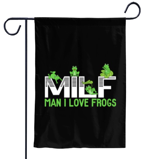 Man I Love Frogs Tadpole Amphibian Herpetologist Garden Flags