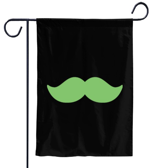 Bright green mustache november man cycling Garden Flags