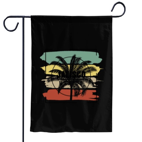 Jalisco Mexico Palm Tree Retro Artistic Garden Flags