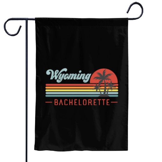 Wyoming Bachelorette, Palm Trees & Vintage Sunset Garden Flags