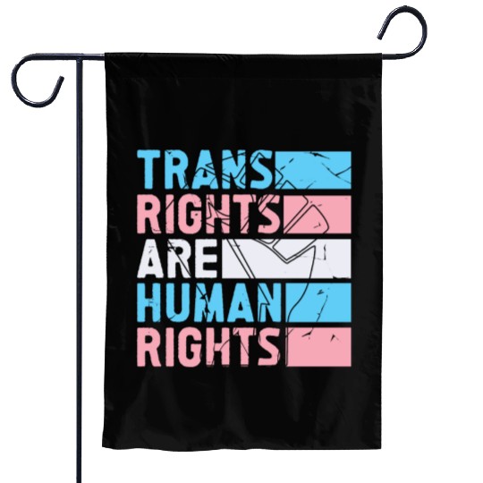 Trans Rights Are Human Rights Support LGBT Pride Garden Flags