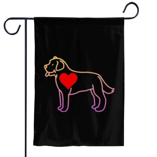 Labrador big heart Garden Flags
