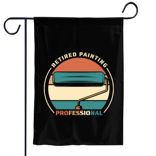 Painter Painting Garden Flags