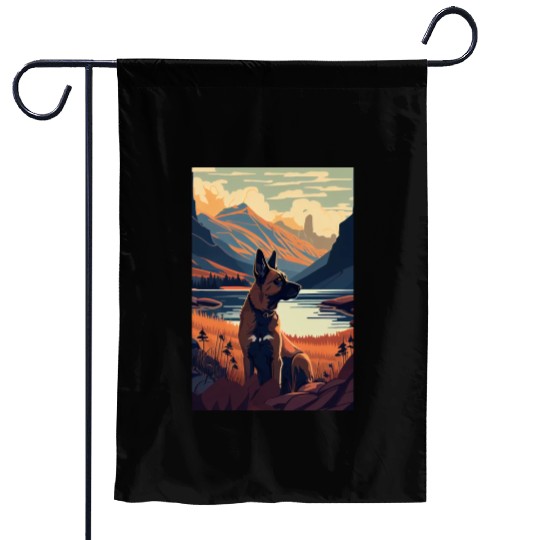 Belgian Malinois Nature Garden Flags