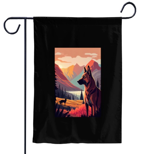 Belgian Malinois Nature Garden Flags