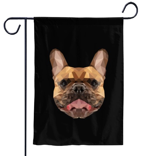 Dog | Polygon Bulldog | Puppy low poly geometric Garden Flags
