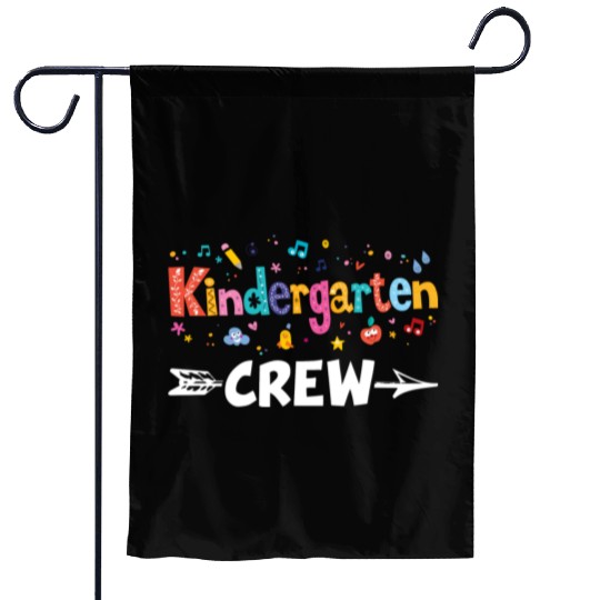 Kindergarten Crew Teacher Team Kinder squad Garden Flags