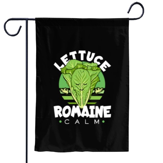 Lettuce Romaine Calm Mindfulness Vegan Yoga Lover Garden Flags