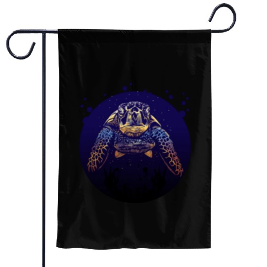 Sea Life - Colorful Sea Turtle Garden Flags