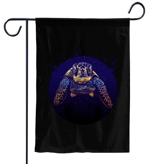 Sea Life - Colorful Sea Turtle Garden Flags