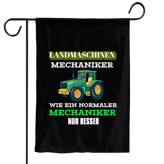 Agricultural machinery mechanic farmer tractor far Garden Flags