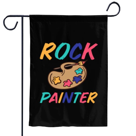 Great Rock Painter Outfit Rock Painting Lovers Garden Flags
