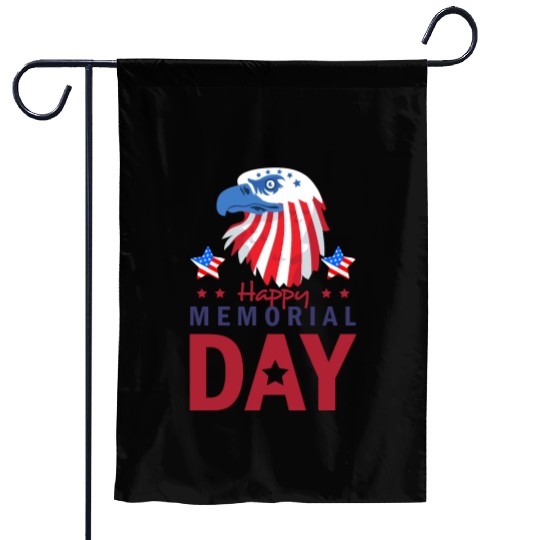 Happy Memorial Day Veterans Brave US Eagle Stars Garden Flags