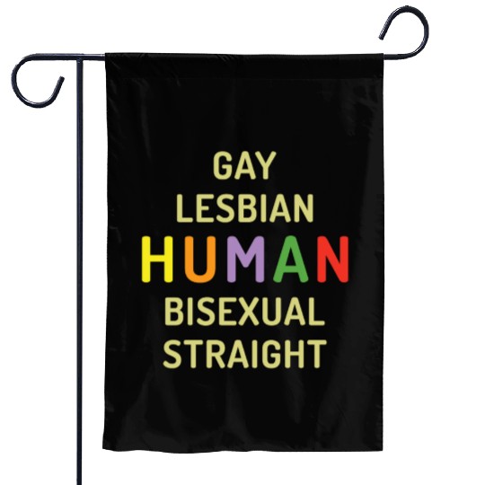 Humanity Human LGBTQ Rainbow LGBT Pride Month Garden Flags