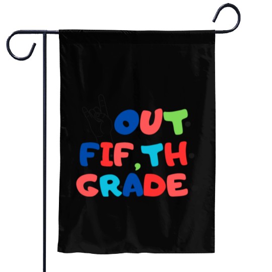 happy last day of school teacher students graduati Garden Flags