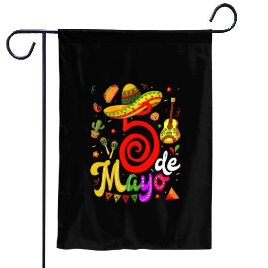 Cinco De Mayo Fiesta Surprise Camisa 5 De Mayo Garden Flags