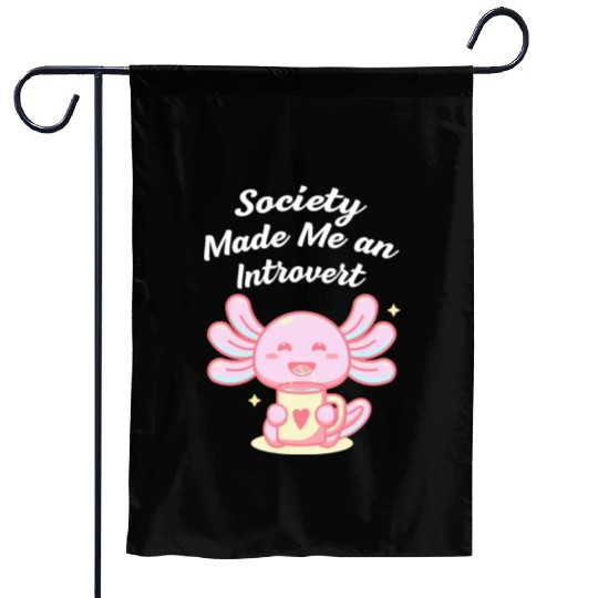 Handcrafted by Society Introvert Sayings Antisocia Garden Flags