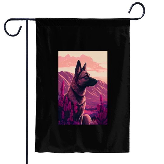 Belgian Malinois Nature Garden Flags