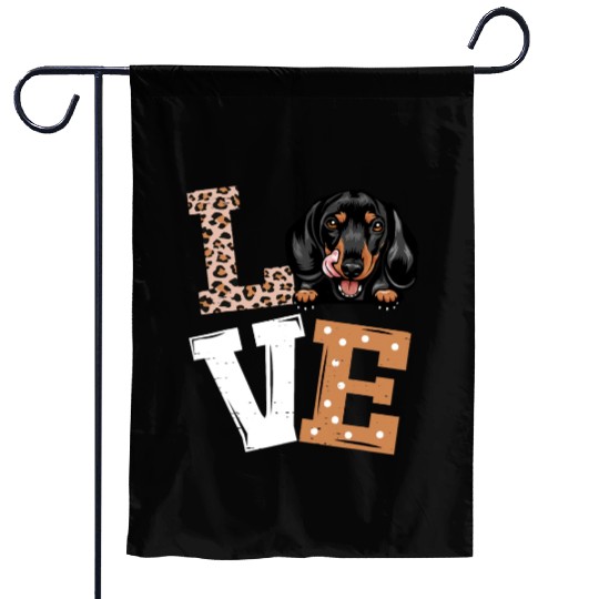Dachshund Dog I Love My Dachshund Funny Dog Lovers Garden Flags