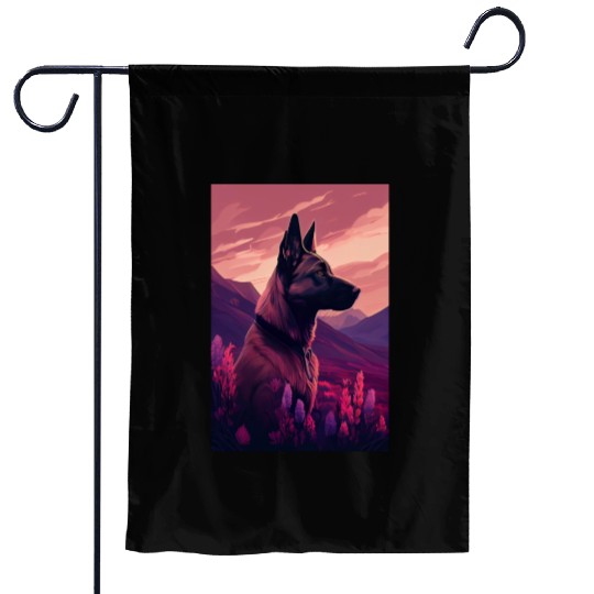 Belgian Malinois Nature Garden Flags
