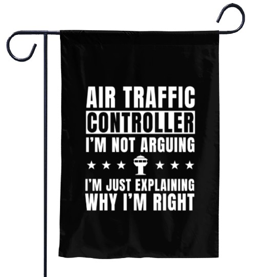 Funny Air Traffic Controller Saying Garden Flags