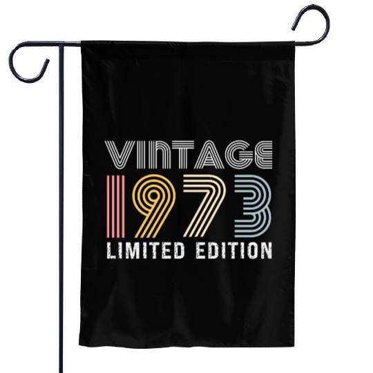 vintage 1973 limited edition vintage 50th birthday Garden Flags