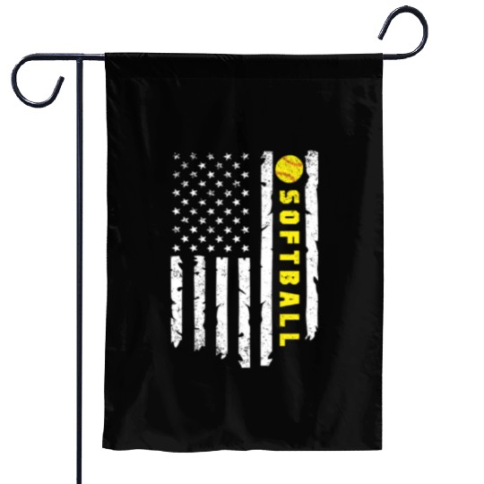 Softball fathers day Garden Flags