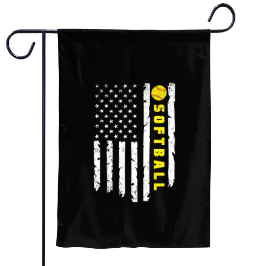 Softball fathers day Garden Flags