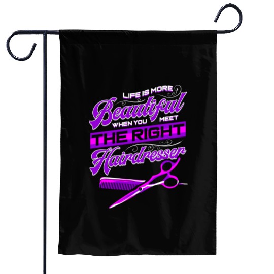 Hairdresser People Beautiful Barber Hairstylist Garden Flags