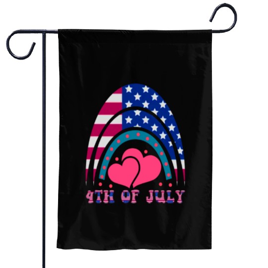 4th of July, Love America Garden Flags