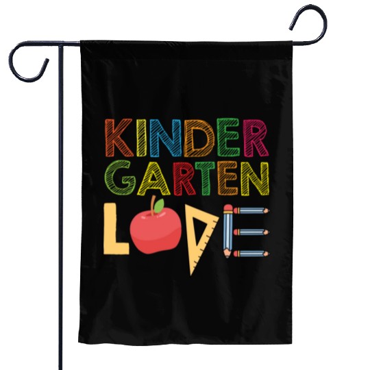 Kindergarten Love Teacher student Classroom Tools Garden Flags