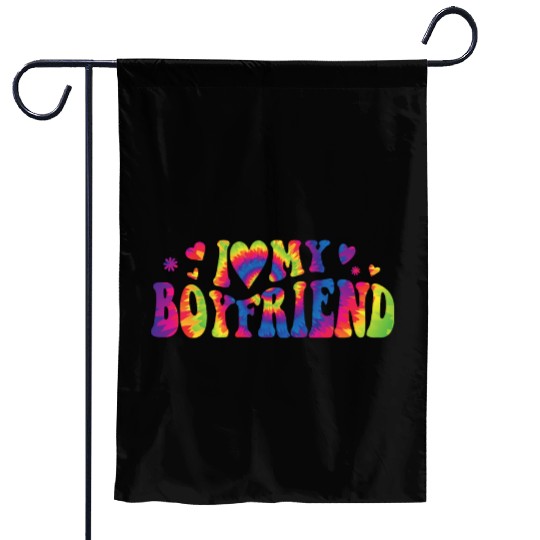 I Love My Boyfriend Groovy Red Heart My Boyfriend Garden Flags