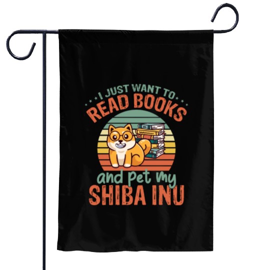 Shiba Inu Dog Lover Puppy Breeder Pet Book Reader Garden Flags